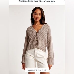 Abercrombie Cotton blend seed stitch cardigan